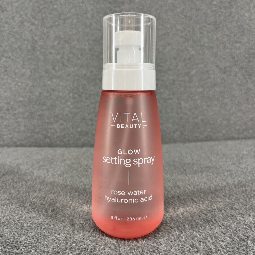 Vital‎ Beauty Glow Makeup Setting Spray with Rose Water & Hyaluronic Acid 8 oz